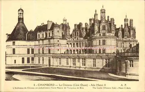 Chambord - Le Chateau - Cote Ouest Ansichtskarte AK