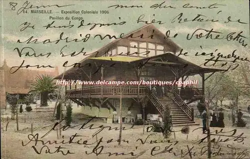 Marseille - Exposition Coloniale 1906 - Pavillon de Congo Ansichtskarte AK