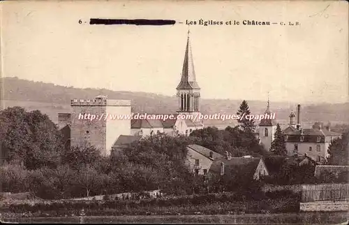 Doubs - Les Eglise et le Chateau - Cartes postales