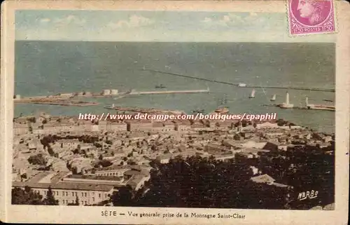 Sete - Vue Generale prise de la Montagne Saint Clair - Cartes postales