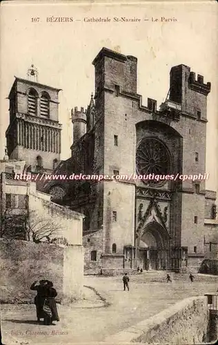 Beziers - Cathedrale St Nazaire - Le Parvis - Ansichtskarte AK