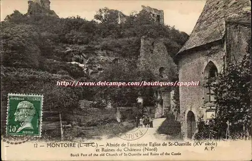 Montoire Cartes postales Abisde de l&#39ancienne Eglise de Saint Oustrille et ruines du chateau