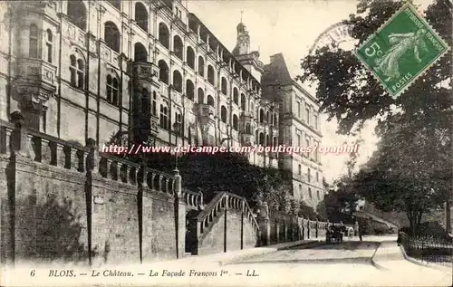 Blois Cartes postales Le chateau Facade Francois 1er