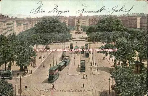 Lyon Ansichtskarte AK Place Carnot et Cours du Midi