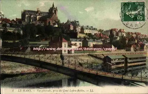 Le Mans Cartes postales Vue generale prise du quai Ledru Rollin