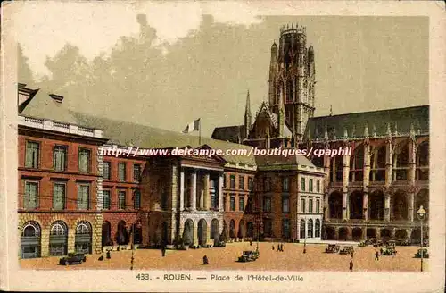 Rouen Cartes postales Place de l&#39hotel de ville