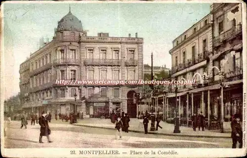 Montpellier Cartes postales place de la Comedie