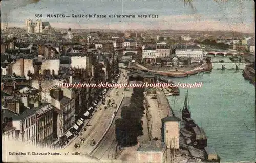 Nantes Ansichtskarte AK Quai de la Fosse et panorama vers l&#39est