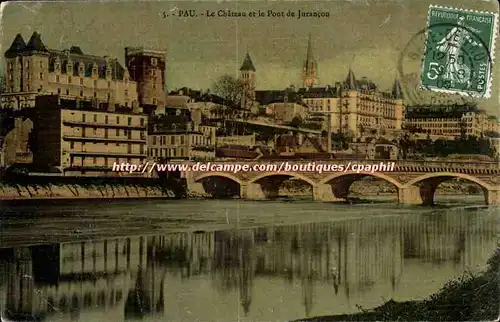 Pau Cartes postales le chateau et le pont de Jurancon