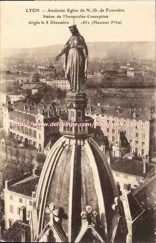 Lyon - Statue de l&#39Immaculee Conception - Basilique de Notre dame de Fourviere - Ansichtskarte AK