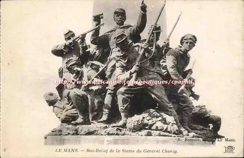 Le Mans - Bas Relief de la statue du General Chanzy - Ansichtskarte AK