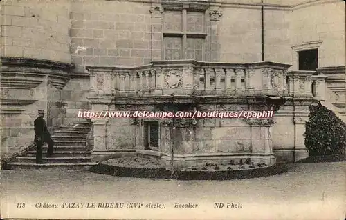 Chateau d&#39Azay le Rideau - XVI siecle Escalier - Cartes postales