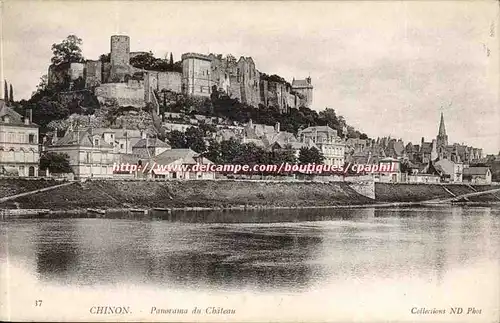 Chinon - Panorama de Chateau - Cartes postales