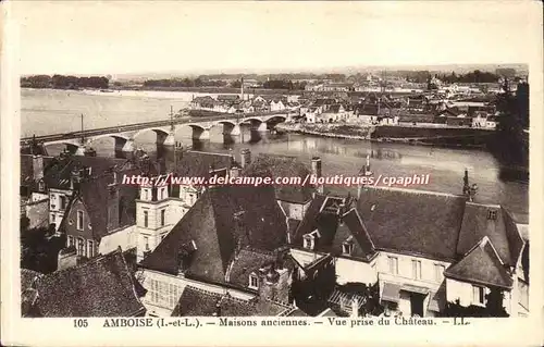 Amboise - maisons anciennes Vue prise du Chateau - Ansichtskarte AK