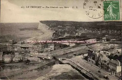 Le Treport - Vue Generale vers Mer - Cartes postales