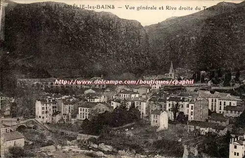 Amelie les Bains - Vue Generale et Rive droite du Tech - Cartes postales