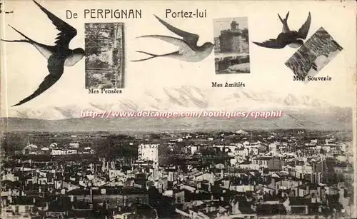 Perpignan - Portez lui - Souvenir - Ansichtskarte AK