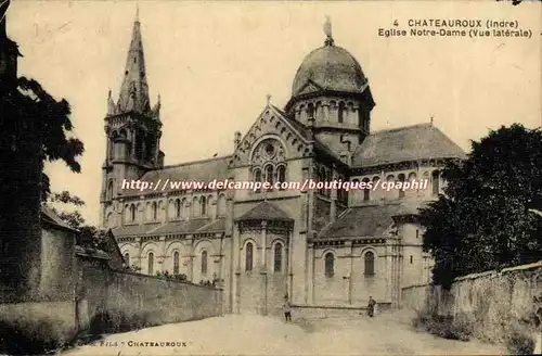 Chateauroux - Eglise Notre Dame Vue Laterale - Ansichtskarte AK