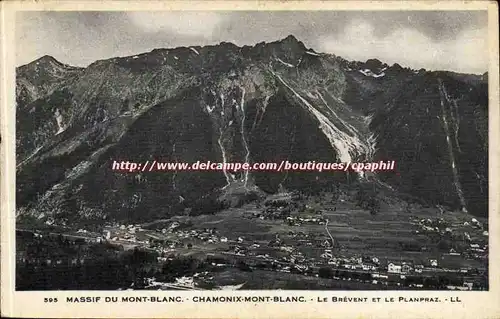 Cartes postales Massif du Mont Blanc Chamonix Le Brevent et le Plaipraz