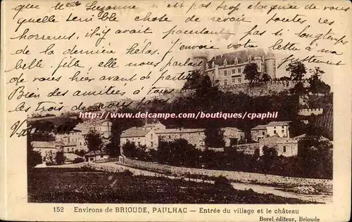 Brioude - Environs Paulhac - Entree du Village et le Chateau - Cartes postales