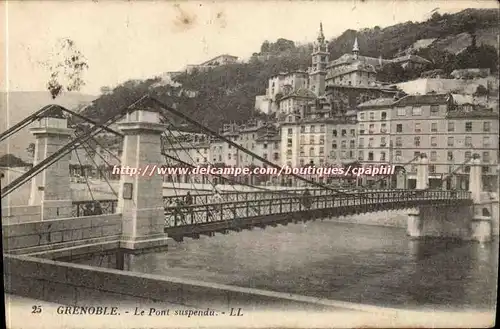 Grenoble - Le Pont Suspendu - Cartes postales