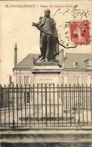 Chateauroux - Statue du General Bertraid - Cartes postales