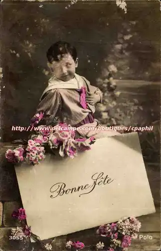 Fete - Voeux - Enfant - Garcon - Bonne Fete - Little Boy in Sailor Suit - Cartes postales