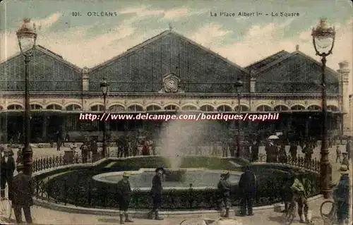 Orleans Cartes postales La place Albert 1er le square