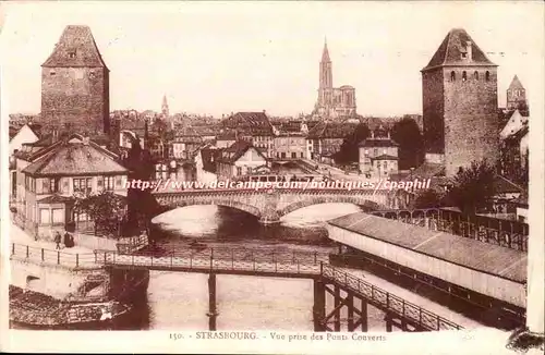 Strasbourg Cartes postales Vue prise des ponts couverts