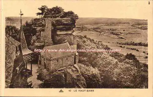 Ansichtskarte AK Visite des ruines du chateau de Haut Barr L&#39oeil de l&#39Alsace (Saverne) Hotel Restaurant Pe