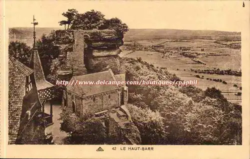 Cartes postales Visite des ruines du chateau de Haut Barr L'oeil de l'Alsace (Saverne) Hotel Restaurant Pe