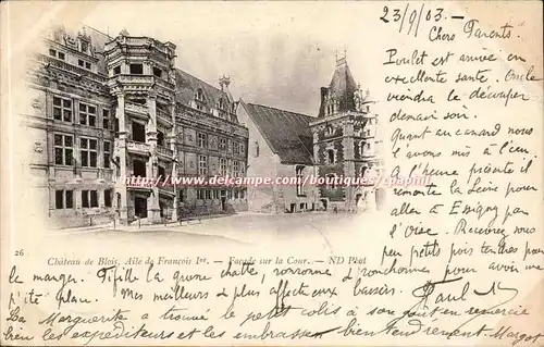 Cartes postales Chateau de Blois Aile de Francois 1er