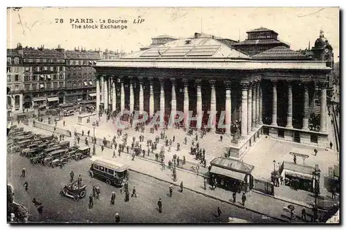 Paris - La Bourse - Autobus - Ansichtskarte AK