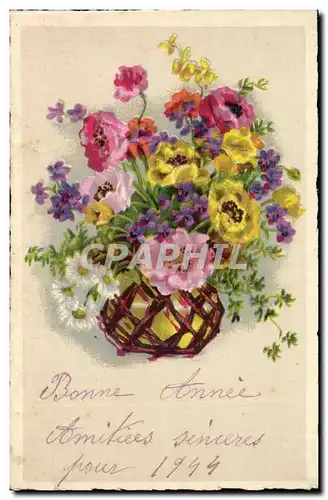 Bonne Annee - Jolie Fleurs - Cartes postales