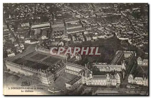 Fontainebleau Cartes postales Vue en avion le chateau