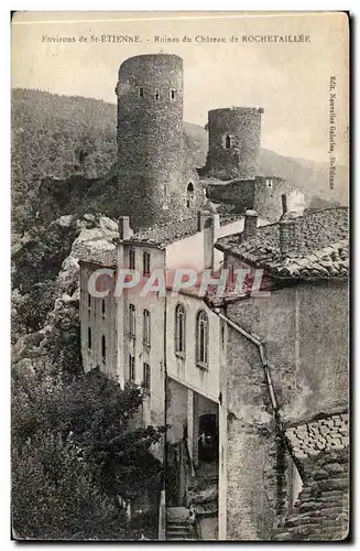 environs de St Etienne Ansichtskarte AK Ruines du chateau de Rochetaillee