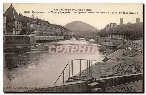 Besancon Ansichtskarte AK Vue generale des quais Pont Battant et fort de Rosemont