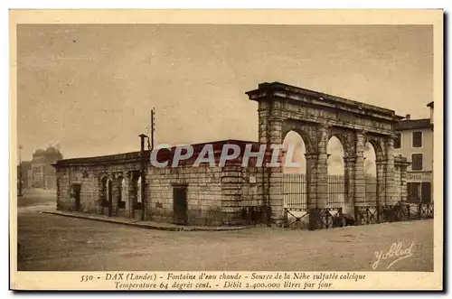 Dax Cartes postales Fontaine d&#39eau chaude Source de la neche sulfatee calcique