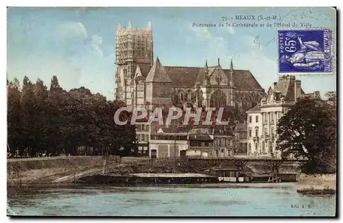 Meaux Cartes postales Panorama de la cathedrale et de l&#39hotel de ville