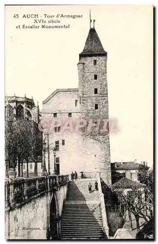Auch Cartes postales Tour d&#39Armagnac et escalier monumental