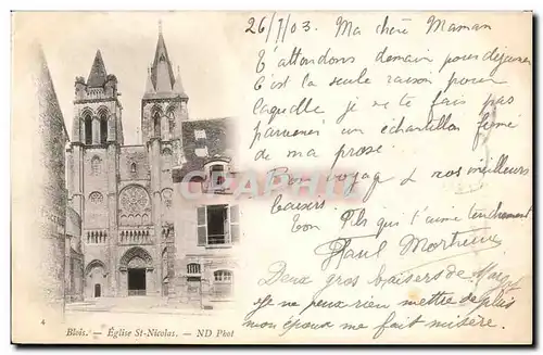 Blois Cartes postales Eglise St Nicolas