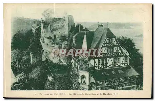 saverne - Les Ruines du Haut Rhin et le Restaurant - Ansichtskarte AK