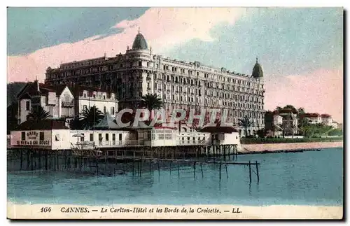 Cartes postales Cannes Le Carlton Hotel et les bords de la croisette