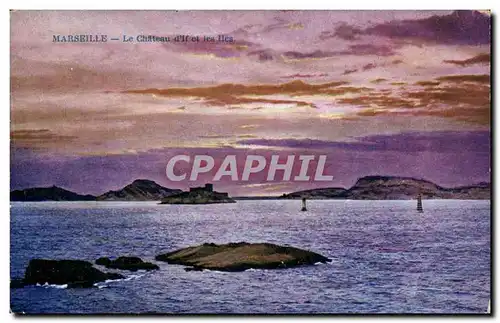 Cartes postales Marseille Le chateau d&#39if et la corniche