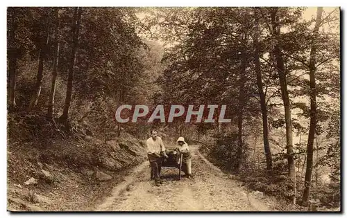 Ansichtskarte AK Rochefort Paysage au bois de Falizes ( paysans dans la foret metiers )