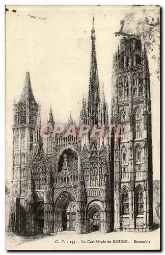 Cartes postales Rouen Cathedrale