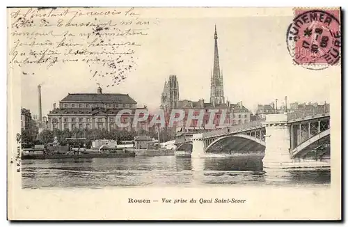 Cartes postales Rouen Vue prise du quai Saint Sever