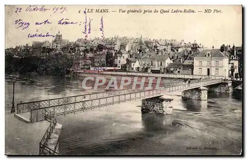 Le Mans - Vue Generale prise du Quai Ledru Rollin Ansichtskarte AK