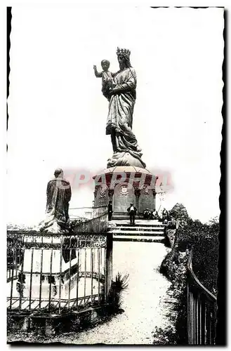 Le Puy Ansichtskarte AK Statue de Notre Dame de France et statue de Monseigneur Morlhon