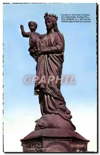 Le Puy Cartes postales Statue colossale de ND de France